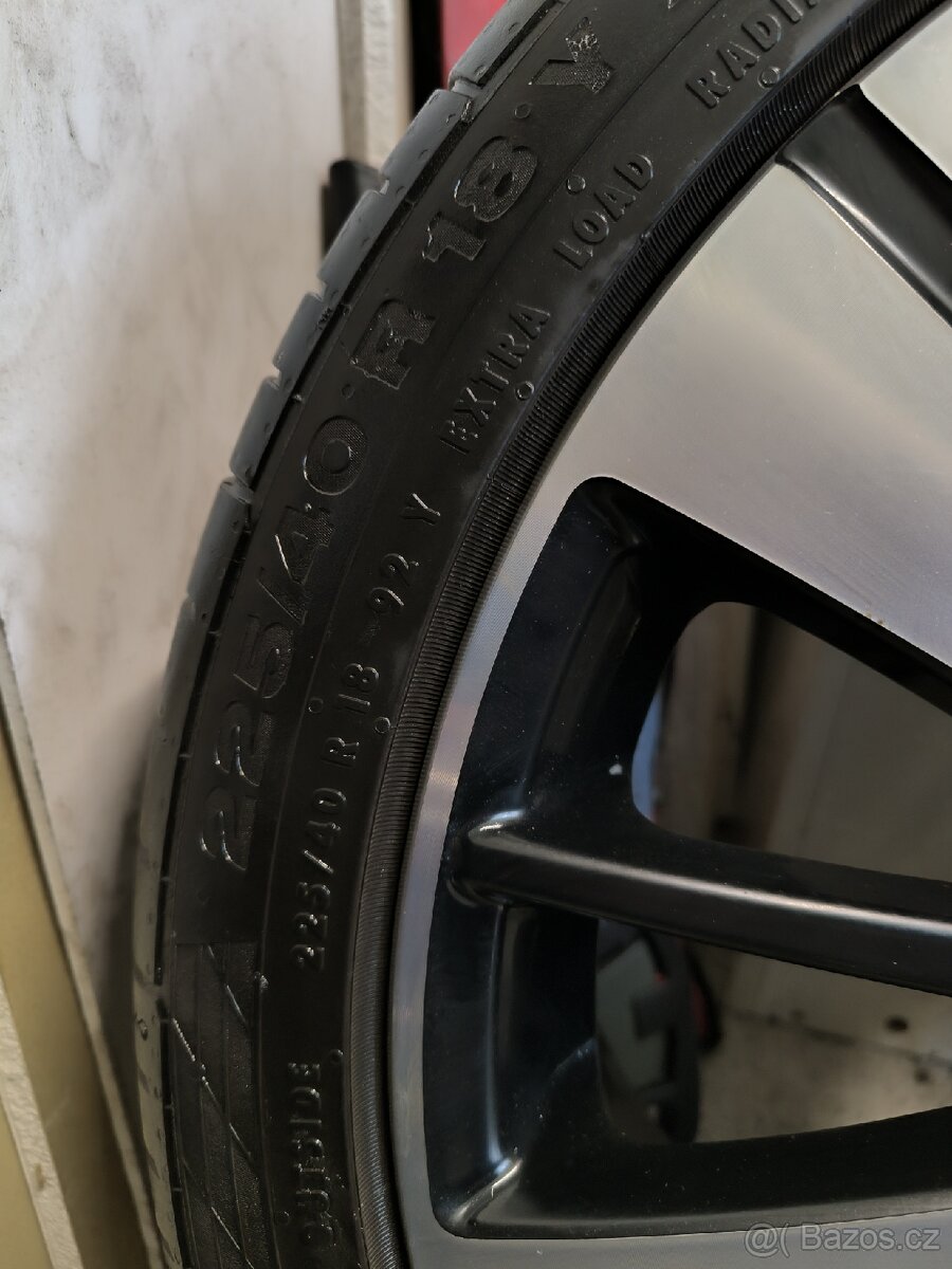 ALU kola Mercedes B 5x112 r18 Originál, pneu 5mm+TPMS - 10