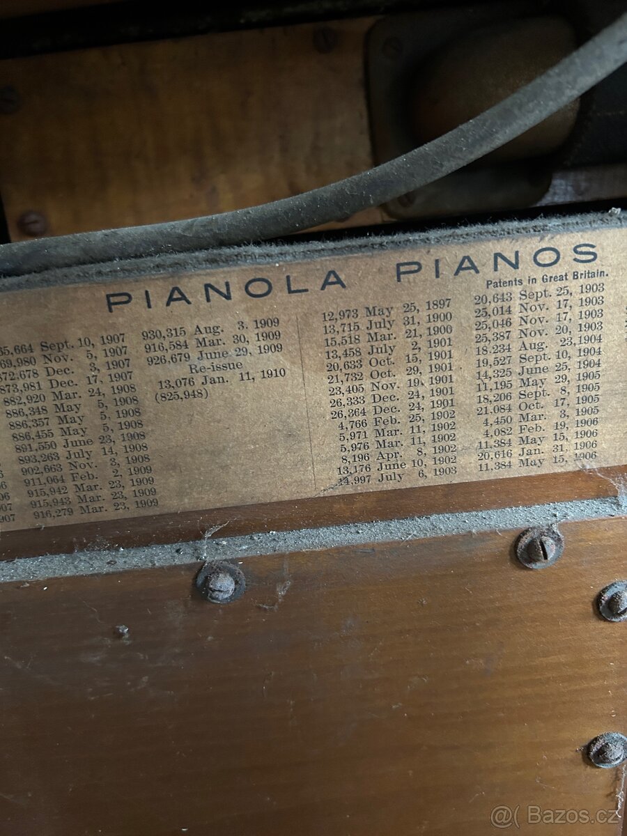 Pianola Piano Ibach 1908 - 10