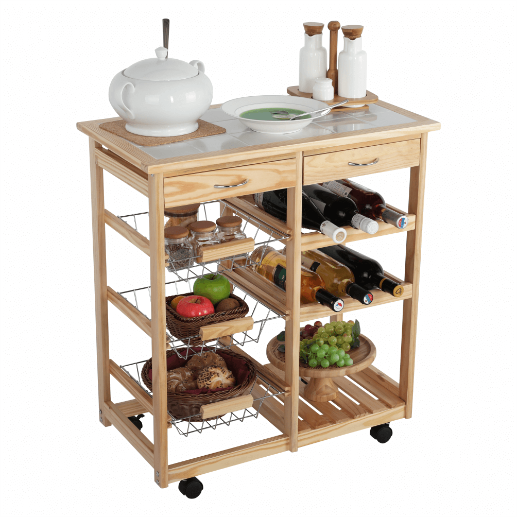 Servírovací stolek přírodní - 10