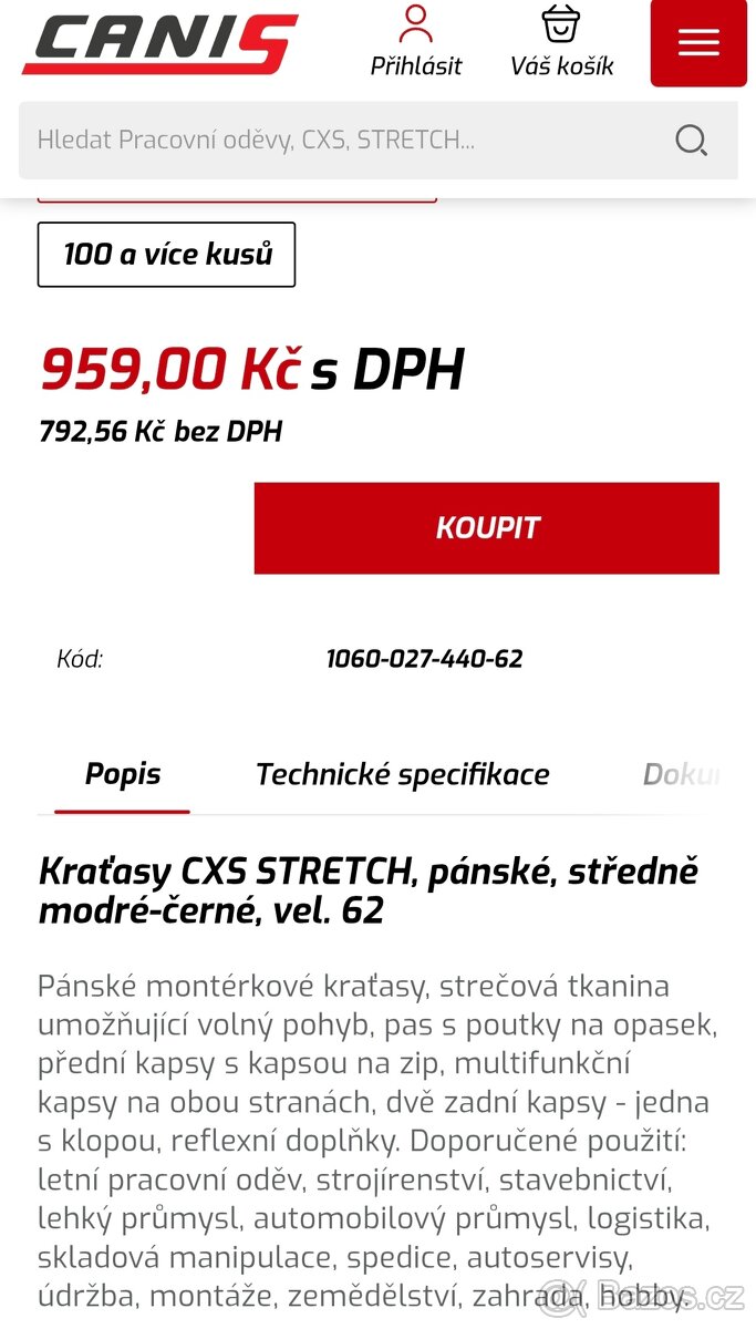 CXS stretch kraťasy modré - 10