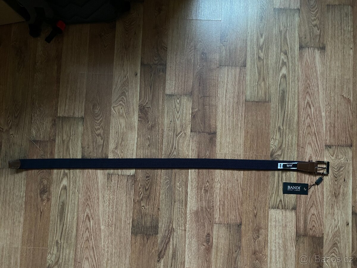 Nový pánský pružný opasek Bandi - modrý s pruhy, L/XL - 10