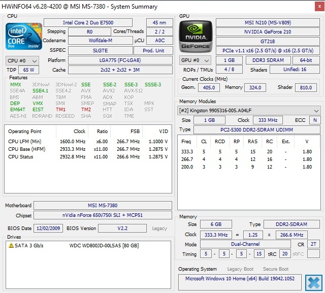 Intel Pentium E5700 2x3Ghz / Intel C2D E7500 2x2.93Ghz s.775 - 10