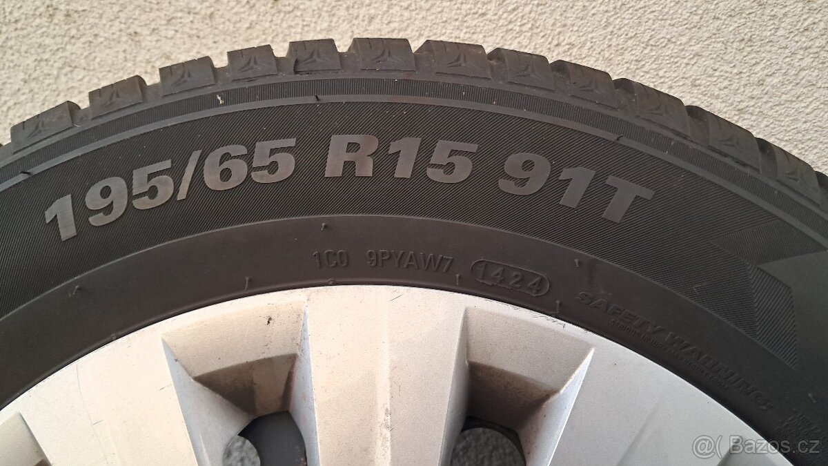 Prodám original zimní kola VW 195 65 15 5x112 - 10