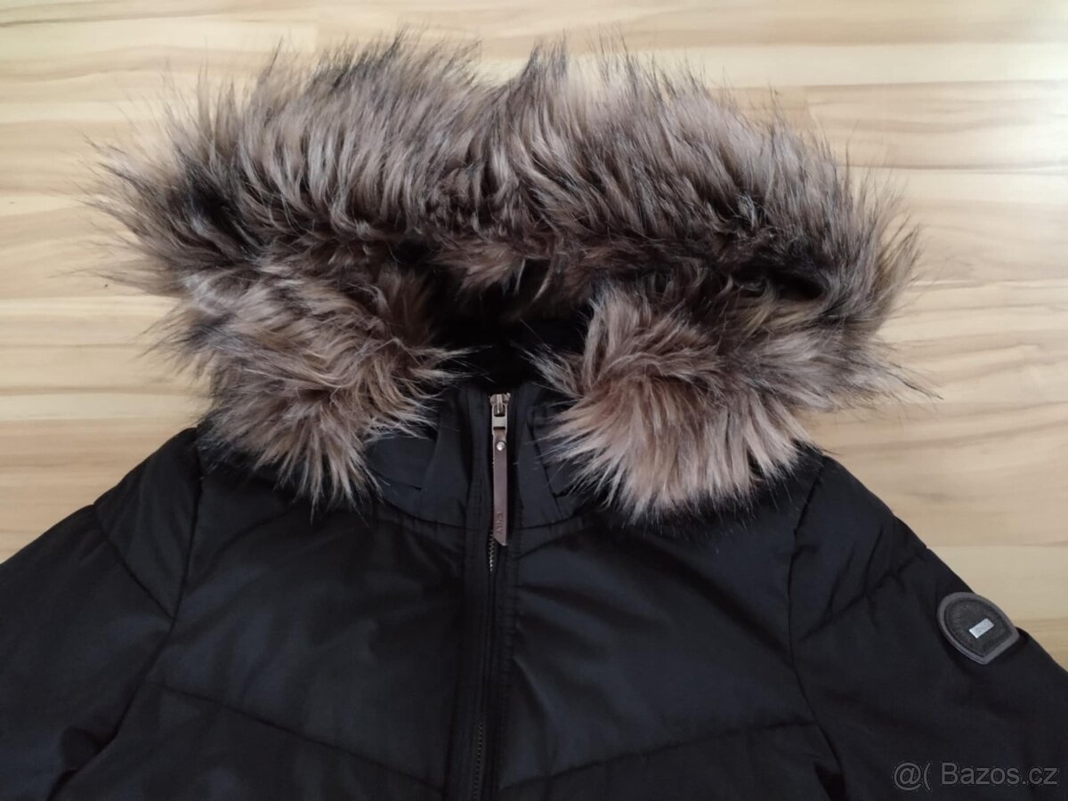 Dámská zimní černá bunda kabát s kožešinou Only NewRoona S - 10