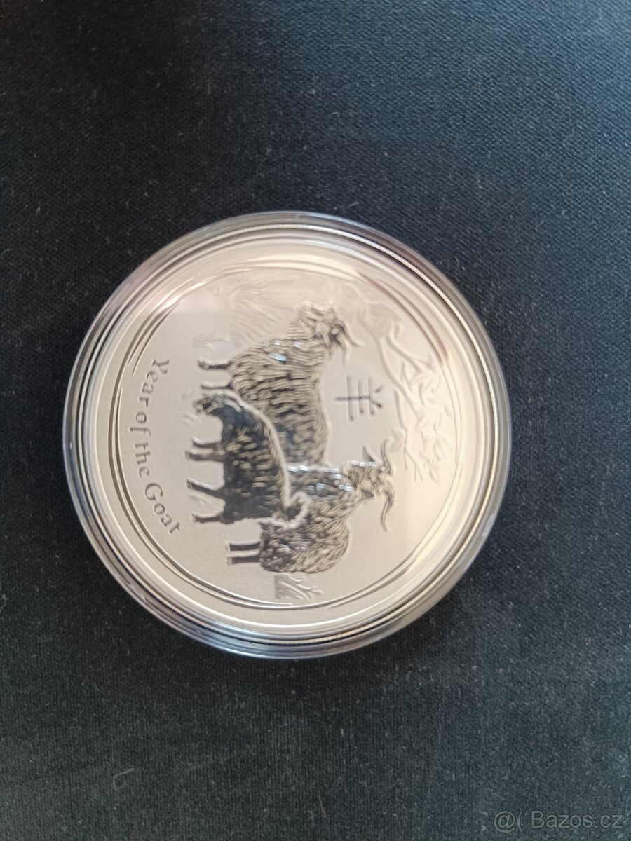 Sada 12 mincí Lunární série II. 1 Oz. Čisté stříbro. - 10