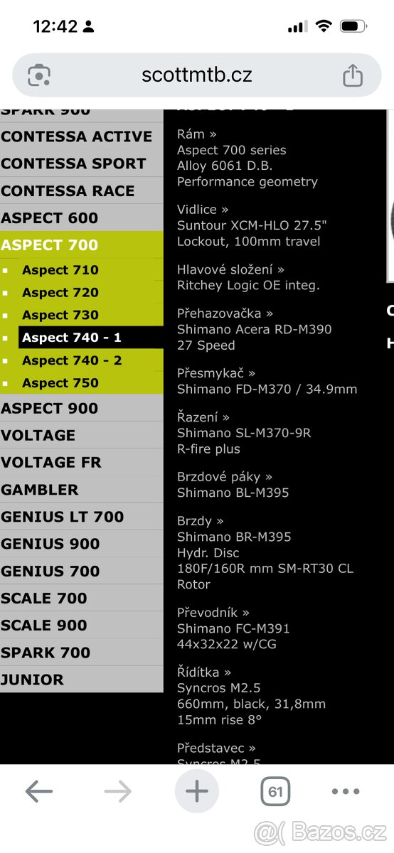 Scott Aspect 740, vel. M - 10