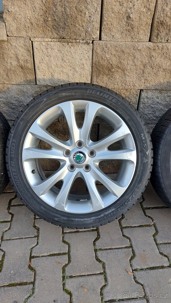 Alu kola 5x112 r17 Trifid originál Škoda Superb II zimní pne - 10