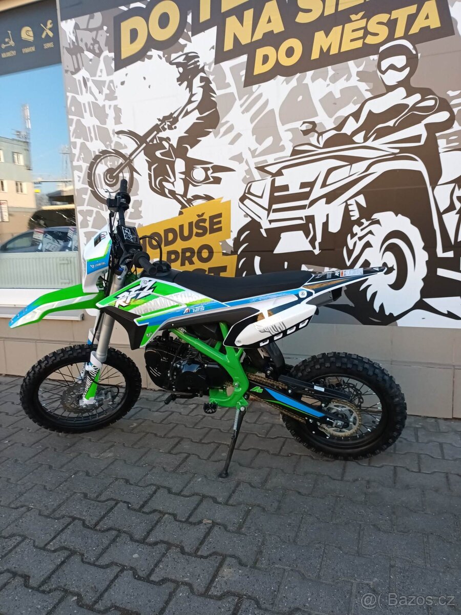 Pitbike Thunder 125cc 17x14 E-start zelená - 10