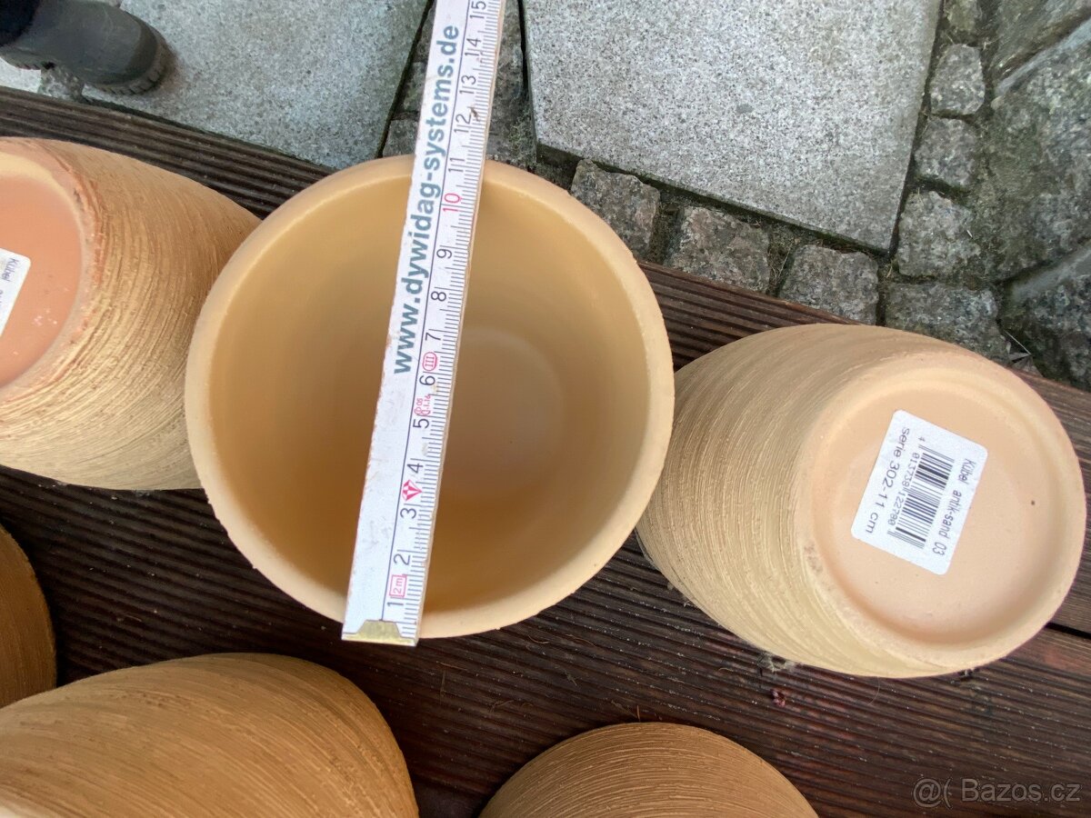 Keramik Obal na květináč, nové, komplet 16 ks - 10