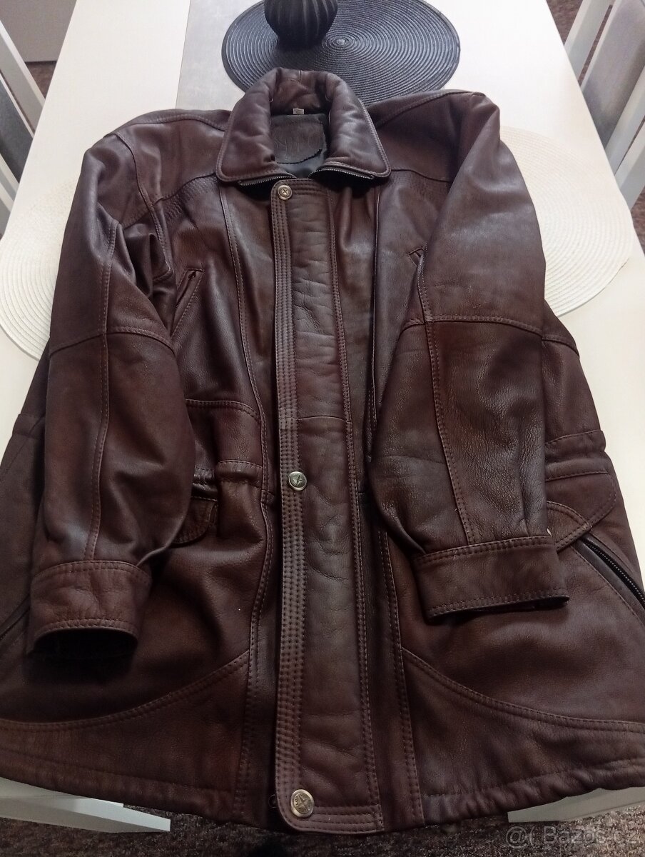 Prodám koženou bundu velikost 56 třikrát nošené - 10