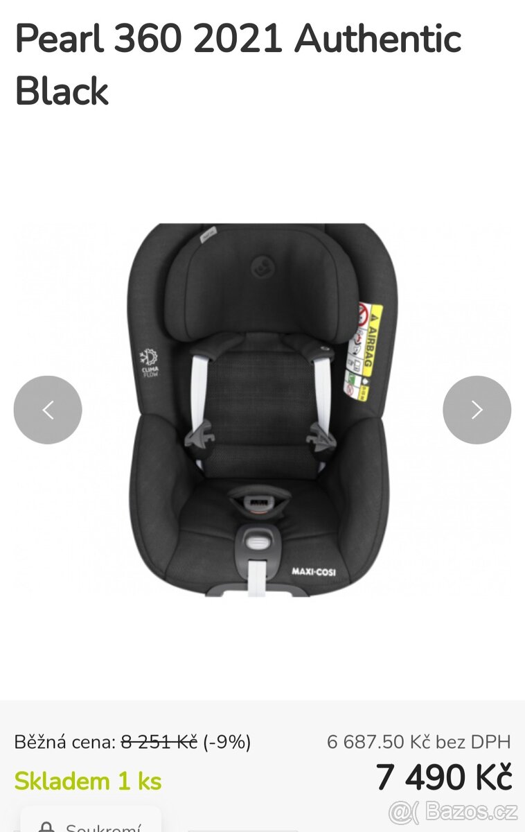 Autosedačka + vajíčko Maxi-Cosi Pearl 360 + základna - 10