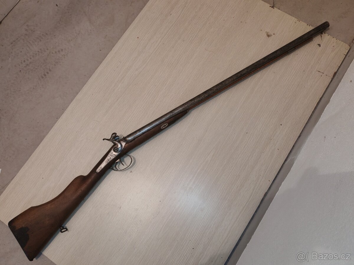 Historická dvouhlavňová brokovnice - 10