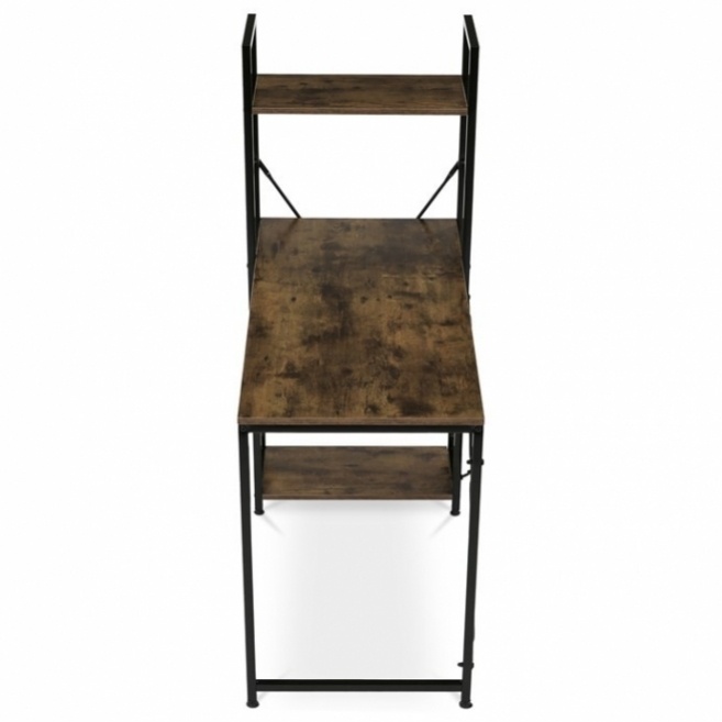 Psací stůl s regálem v dekoru dubu nebo starého dřeva - 10