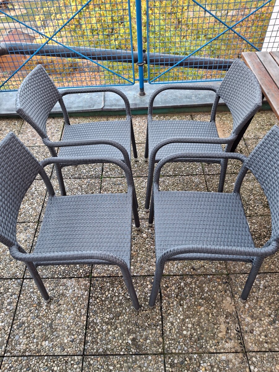 Ratanové židle 4 ks - 10