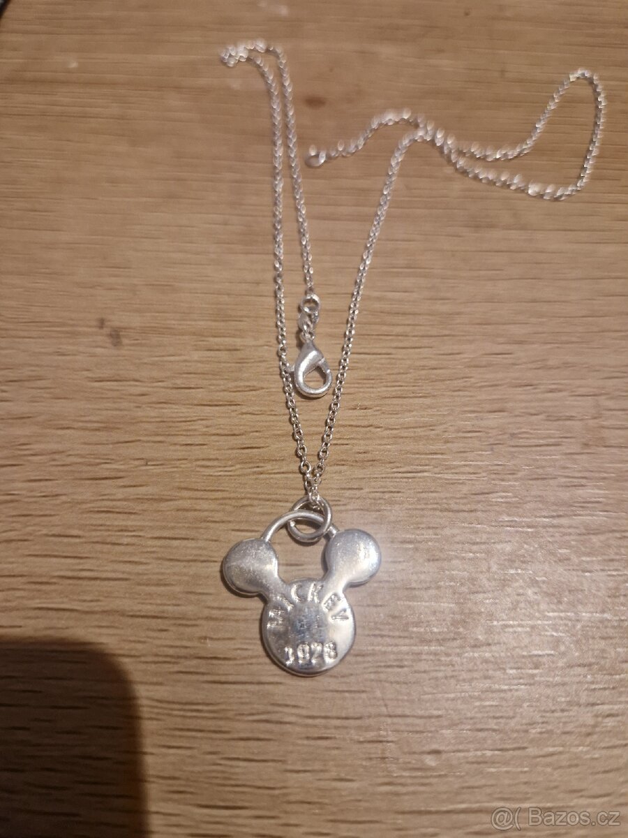 Dámský i dívčí stříbrný náhrdelník 925 Mickey mouse 45 cm - 10