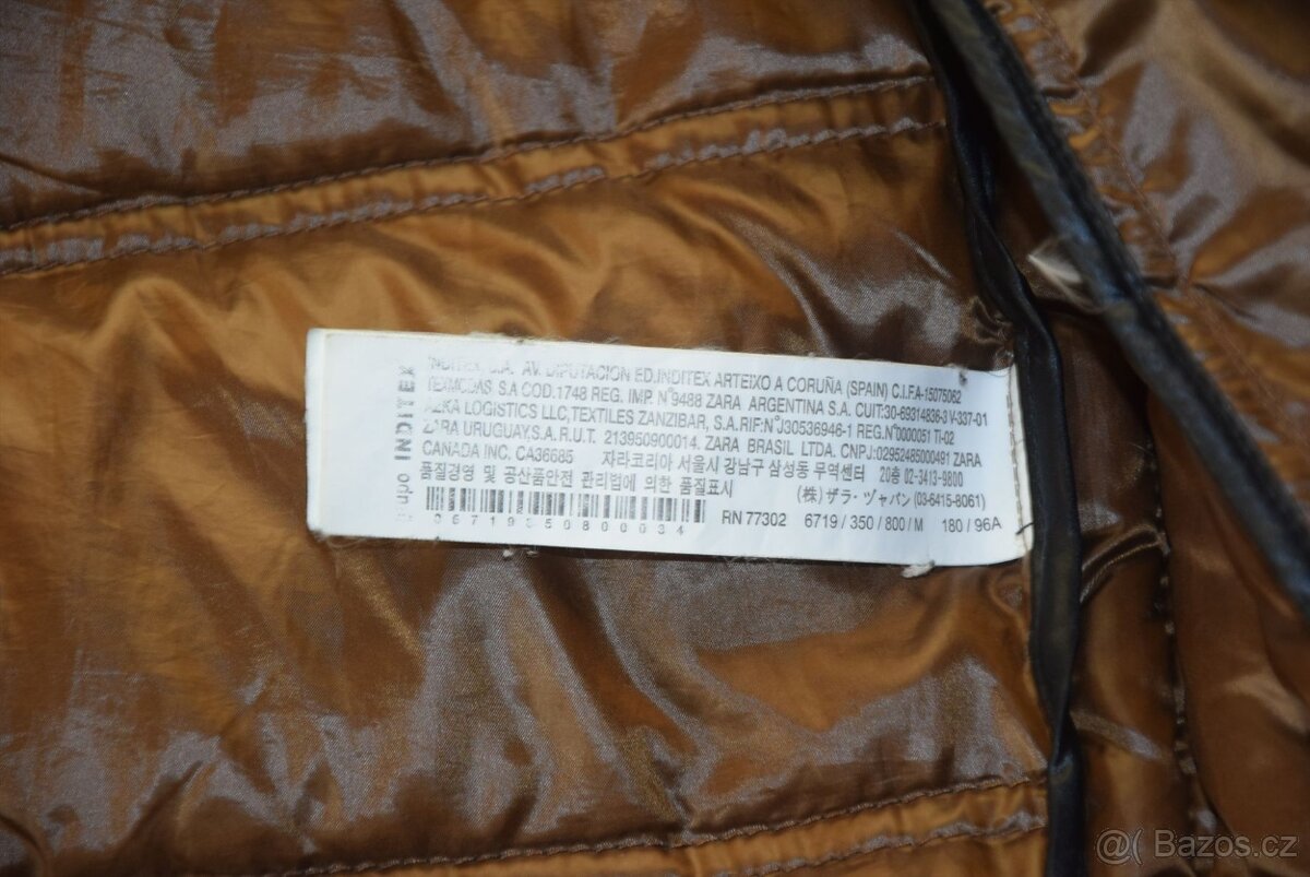 Bunda péřová ZARA velikost S, lehká, teplá, super stav - 10