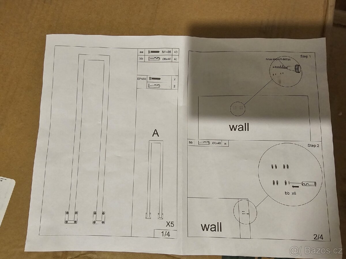Schodišťová Zábradlí, 5 kus - 10