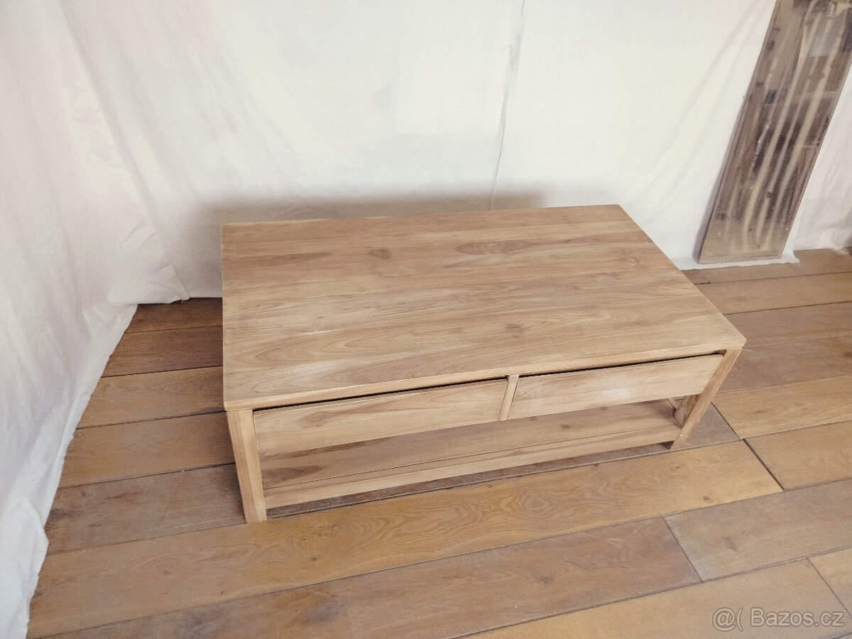 Moderní konferenční stolek - masiv teak - 10