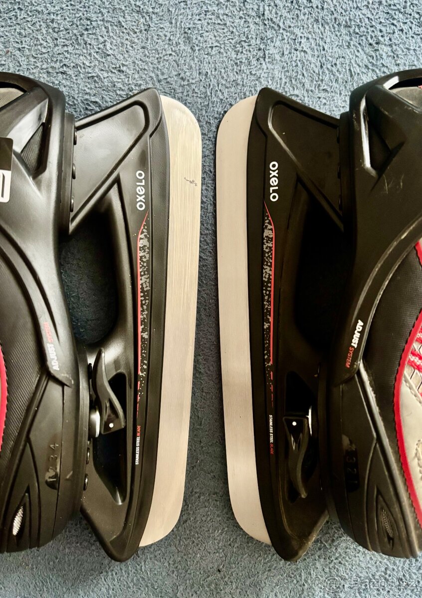 CHLAPECKÉ LEDNÍ BRUSLE FIT 500 ŠEDO-ČERVENÉ - 10