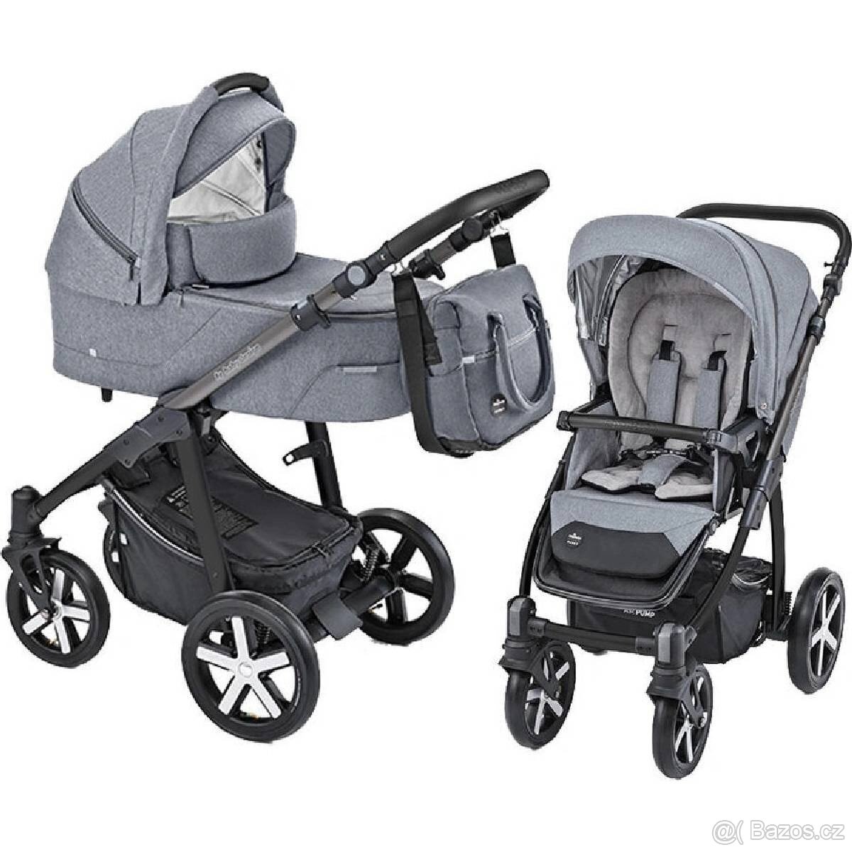Kočárek trojkombinace + sedačka + fusák - 10