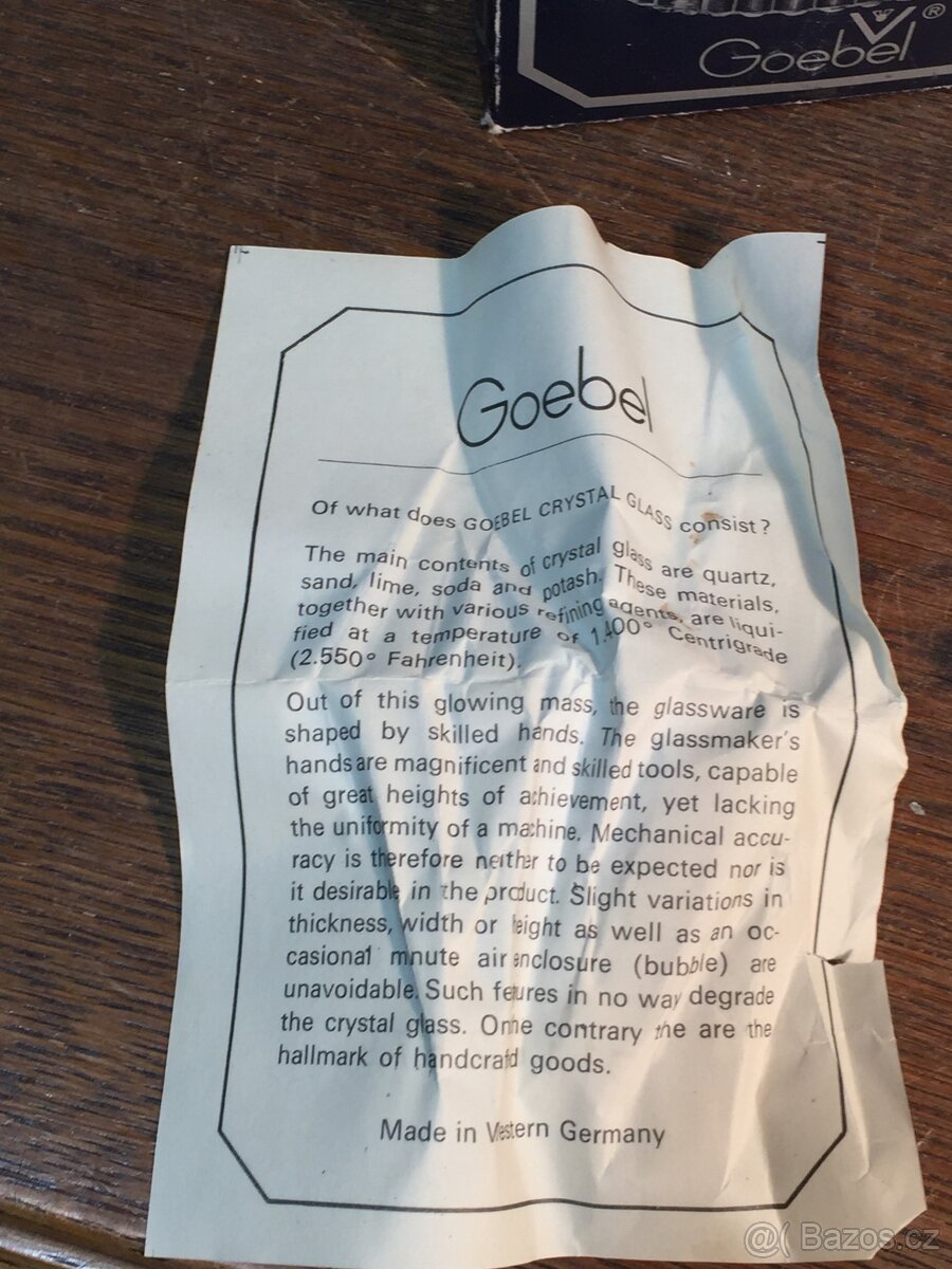 Křišťálový skleněný zvoneček velký Goebel chlapeček andělíč - 10