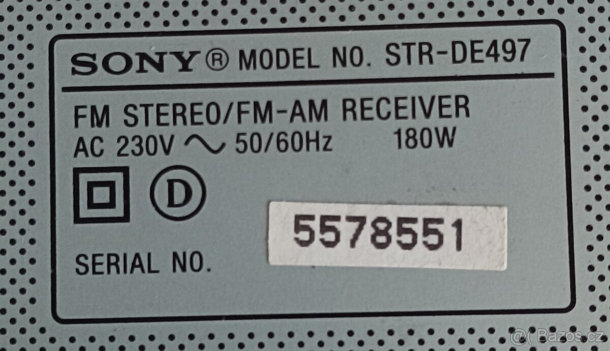 REZERVACE RECEIVER ZESILOVAČ SONY STR-DE497 DÁLKOVÉ OVLÁDÁNÍ - 10