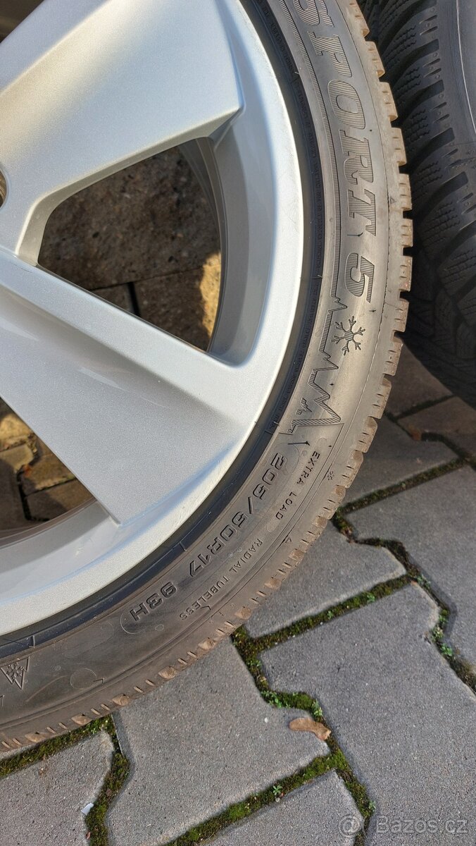 Alu kola 5x112 r17 Seat FR originá Cupra zimní pneu - 10