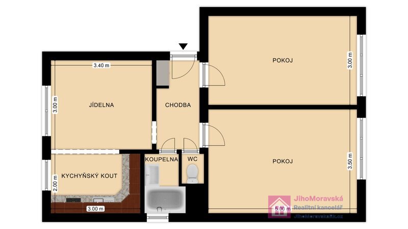 Prodej bytu 3+kk, Dlážděná, Zaječí - 10