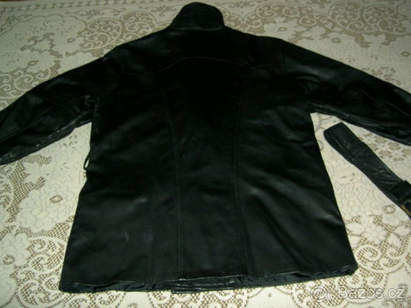 Dámská černá kožená dvouřadá bunda /Espaňa/ - 10