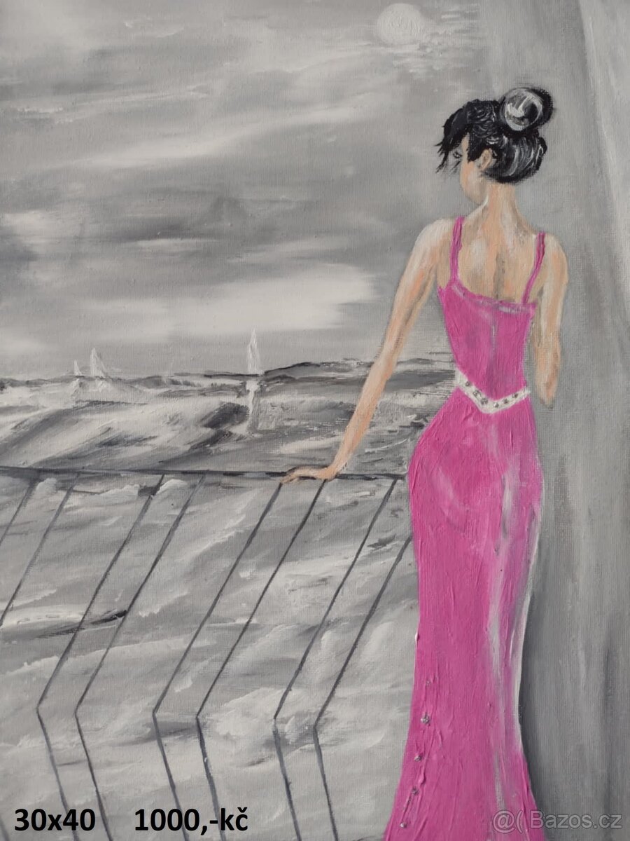 Ručně malované obrazy,akryl na plátně - 10