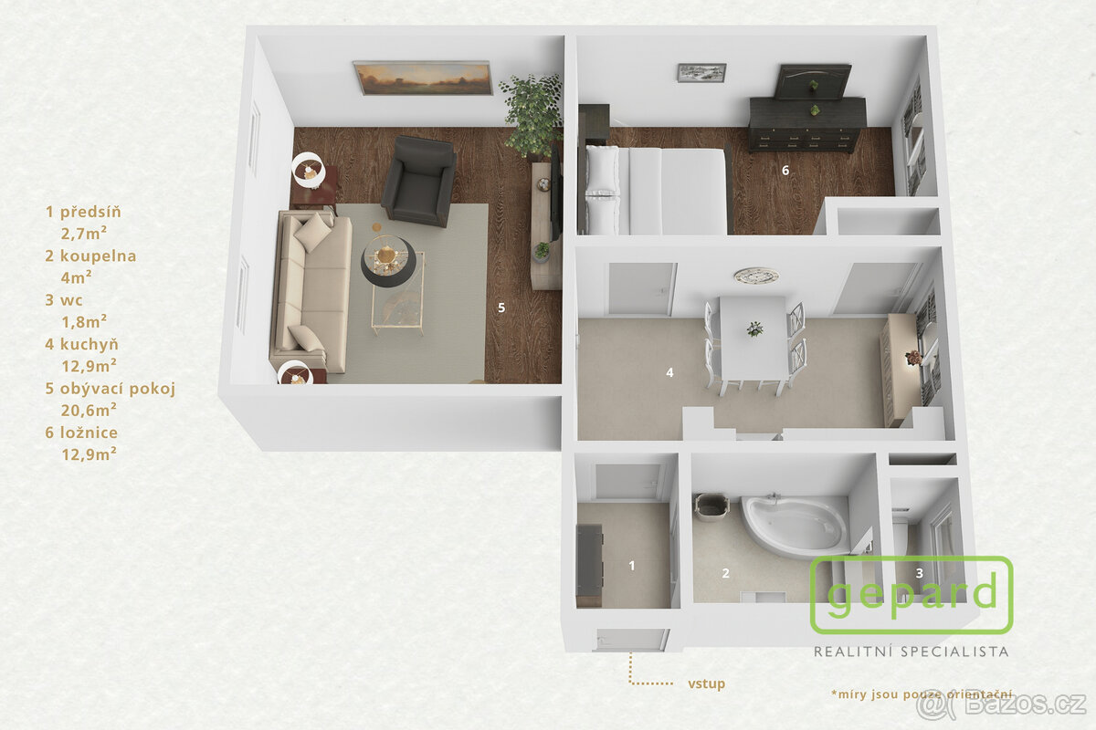 Prodej suterénního bytu 2+1, 53 m², Evropská ul., Cheb - 10