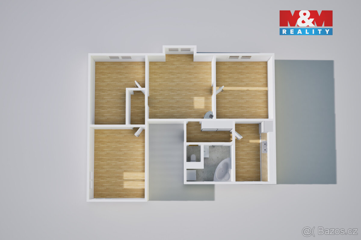 Pronájem bytu 4+1, 89 m², Ústí nad Labem, ul. Nedbalova - 10