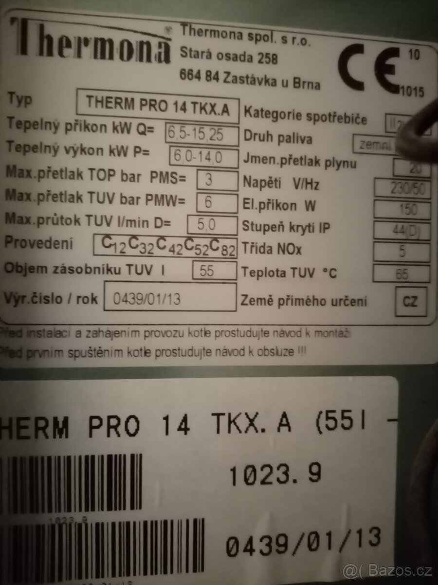 Thermona THERM PRO 14 TKX.A, Thermona THERM 20 CXE.A - 10