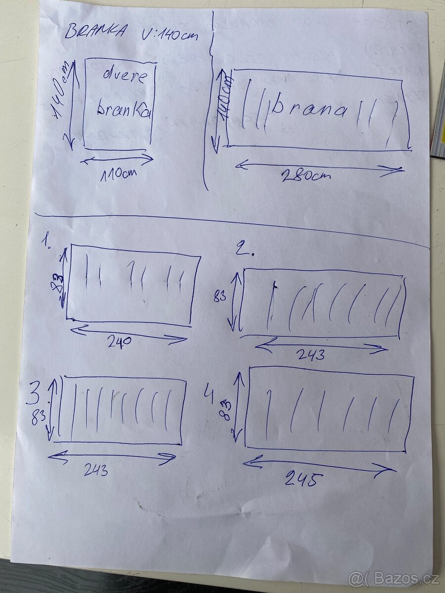 Branka s bránou + plot 4 kusy barva šedá materiál kov - 10