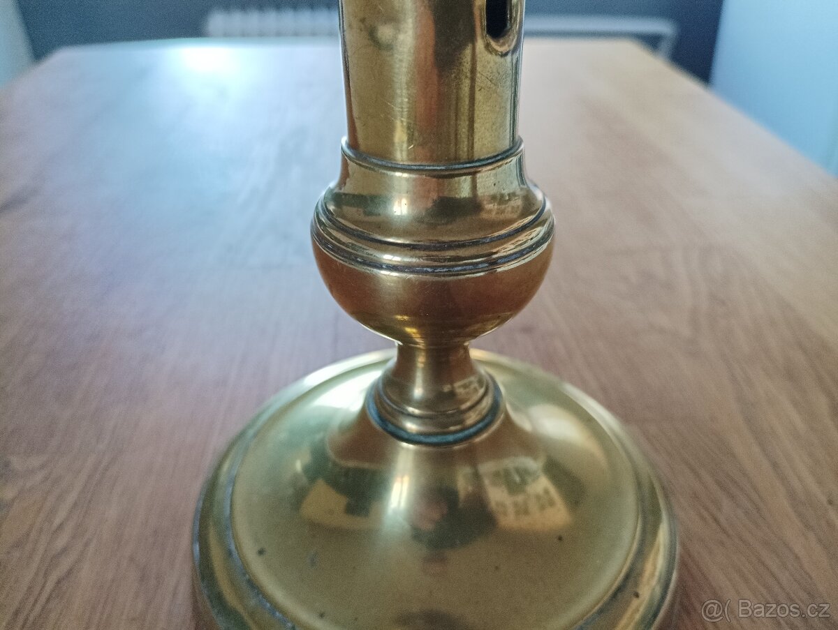 MOSAZNÝ EMPÍROVÝ SVÍCEN BIEDERMEIER Z 19. STOLETÍ Z FRANCIE - 10