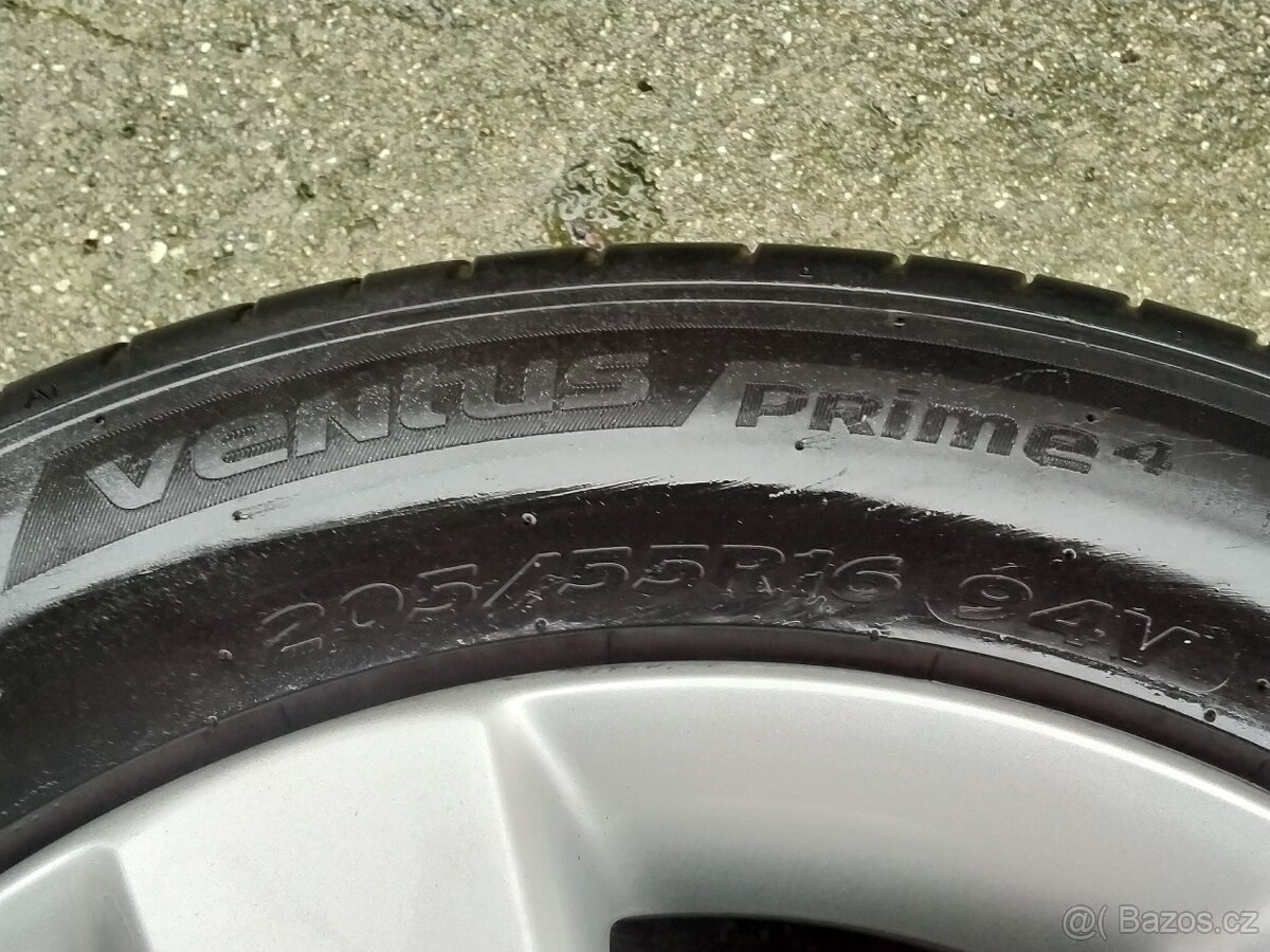 Alu kola VW Touran 6,5J x 16, 5x112, ET 50, Letní pneu - 10