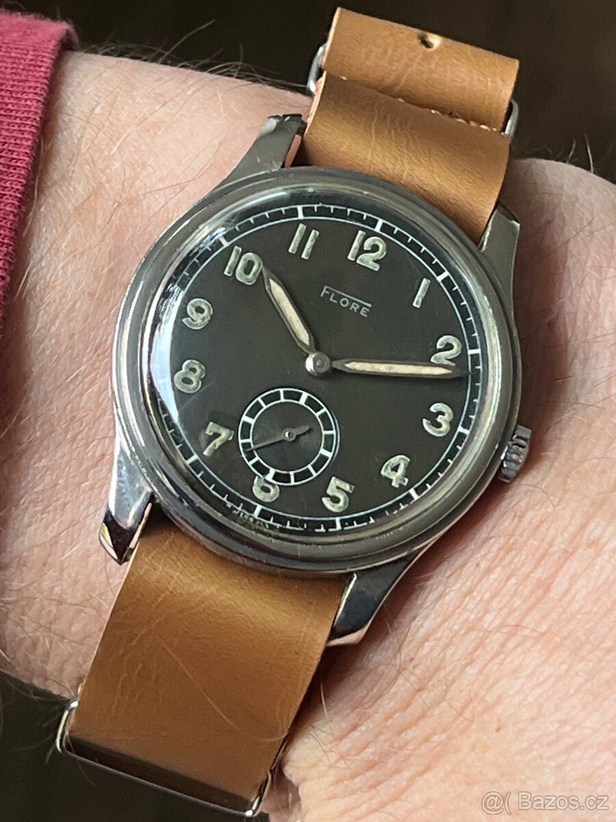Vojenske hodinky Flore / cerny ciselnik - 10