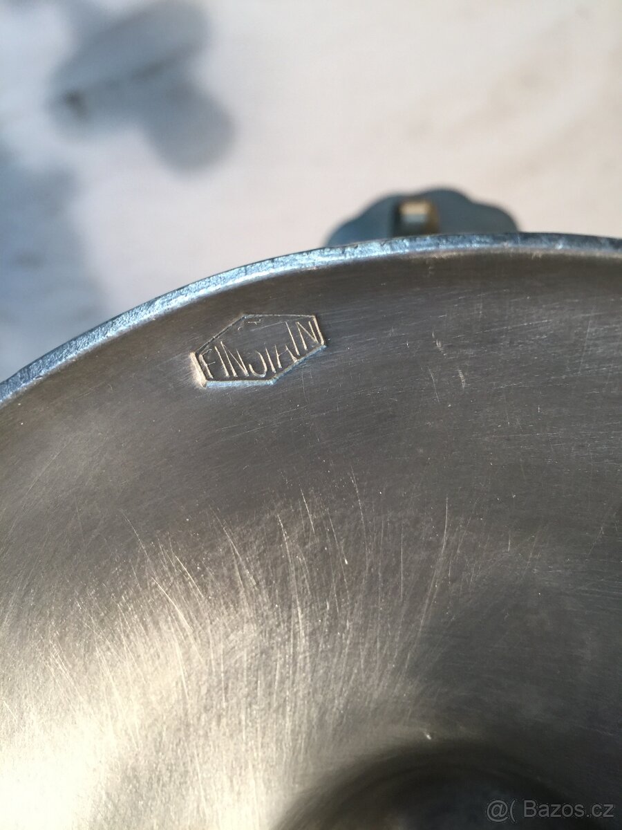 Velký cínový svícen 4 x punc. Krásný masivní cín. - 10