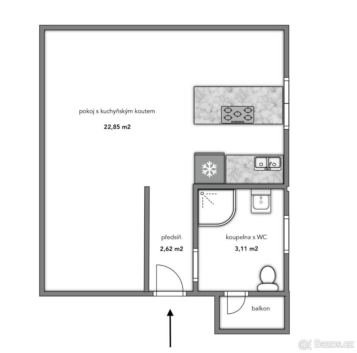 Byt 1+kk, ul. Růženy Svobodové - 10
