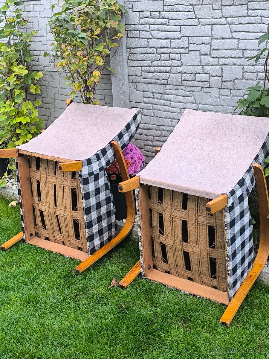 Prodám dva starožitná křesla HALABALA - 10