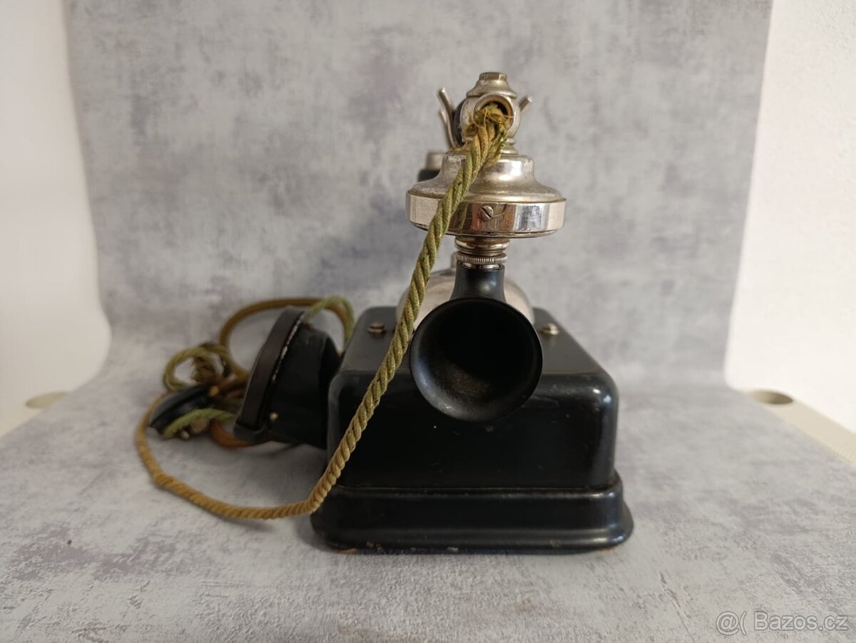 Velmi starý těžký dánský kovový telefon KTAS D08 - 10