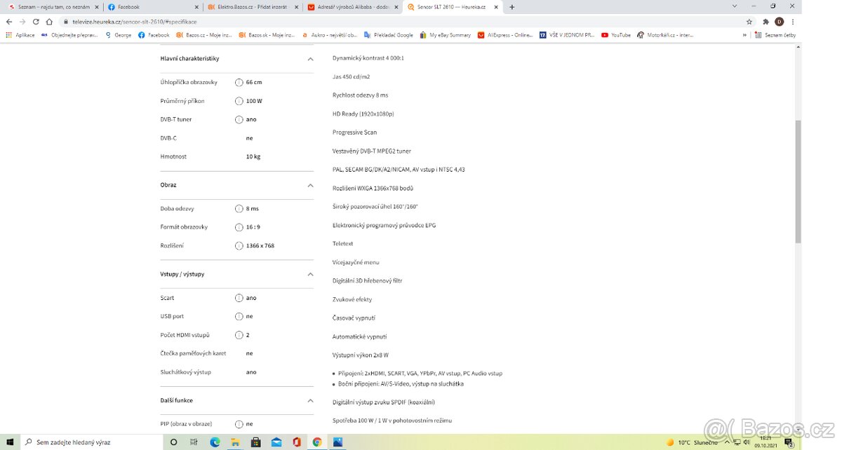 BTV LCD Sencor 66cm - 10