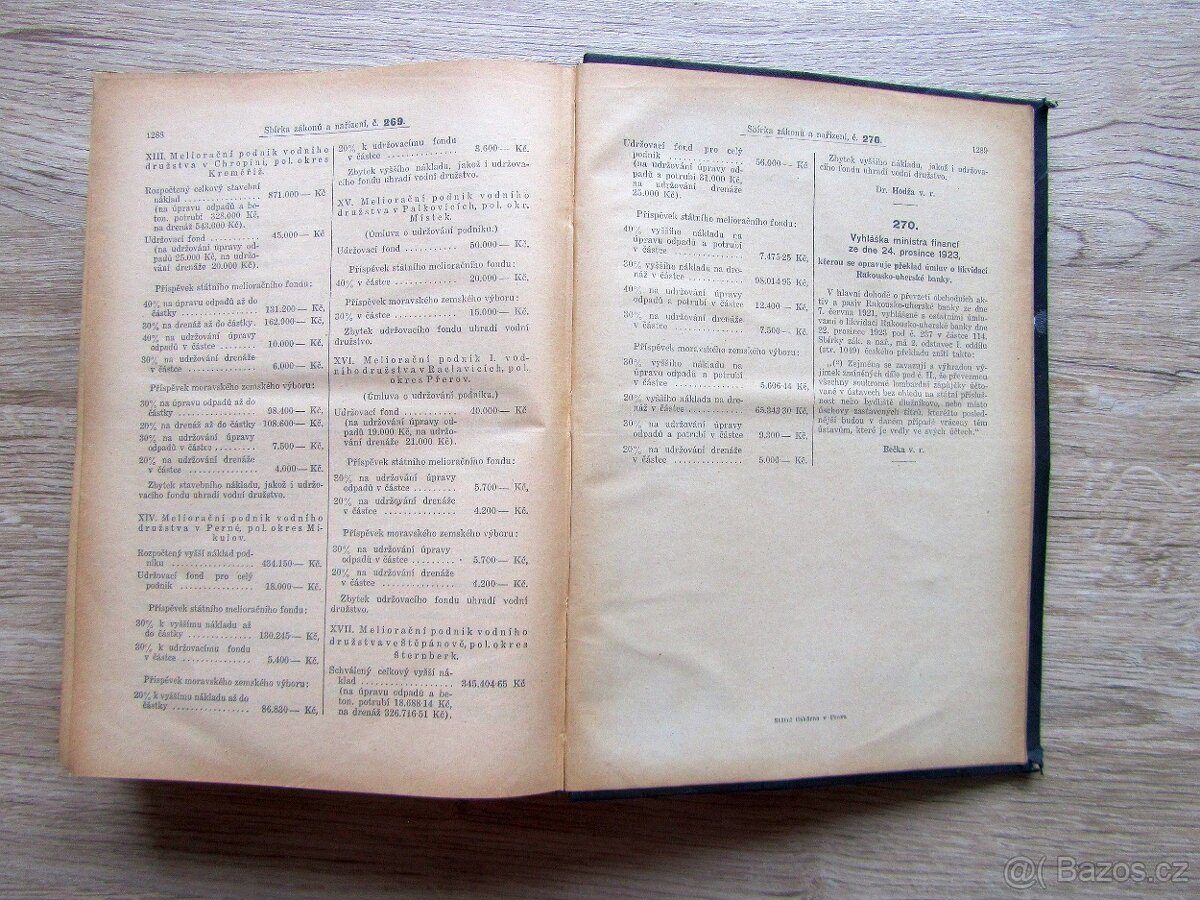 Sbírka zákonů a nařízení 1923 – prodej sbírky starých knih. - 10