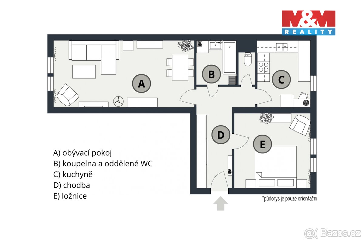 Prodej bytu 2+1, 57m², DB v Nymburce, ul. Rybářská - 10