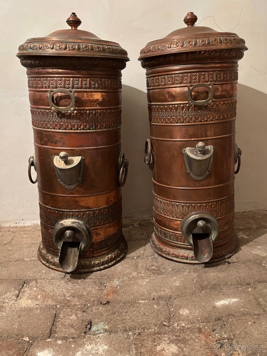 Měděné starožitné nádoby z koloniálu - 10