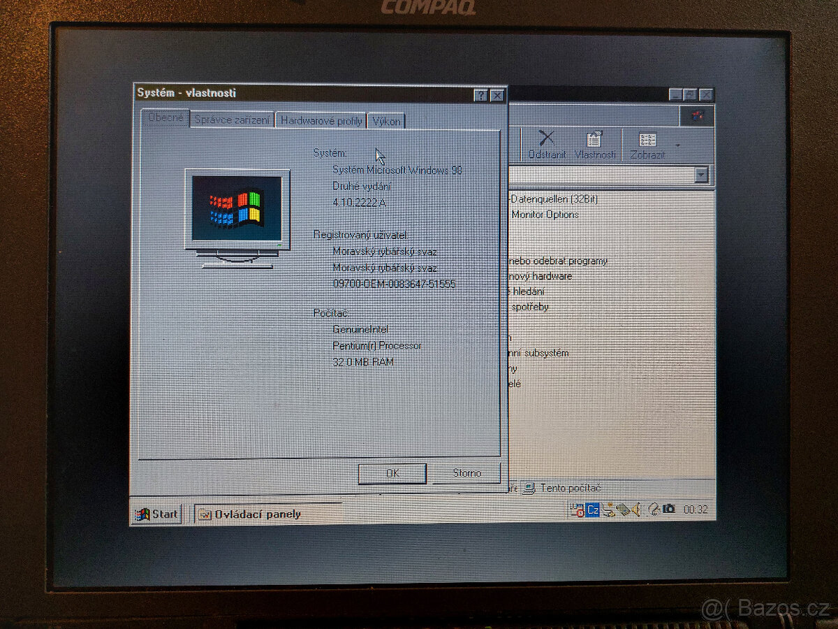 stary notebook pro sberatele, Compaq Armada 4130T - 10