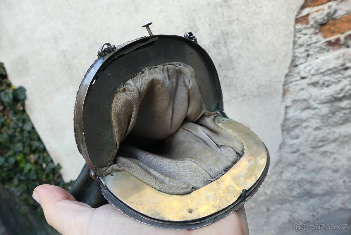 Starožitná viktoriánská kabelka, 19. st., stříbro - 10