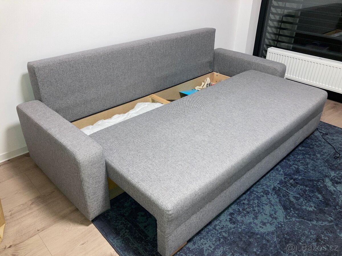 3 v 1, rozkládací pohovka s postelí, šatní skříň, postel - 10