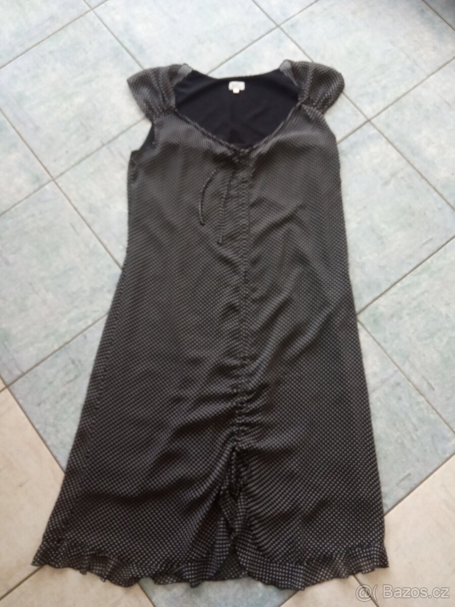 Letní, společenské, lněné, elastické, flitrové-vel. S, M - 10