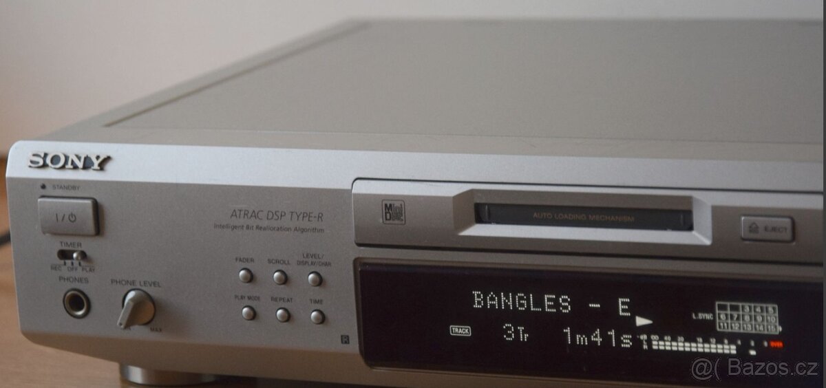 Minidisc deck SONY MDS-JE530,10xMD, manuál a kabely cinch - 10
